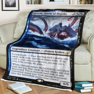 Game Magic The Gathering Gyruda Doom Of Depths Sherpa Blanket