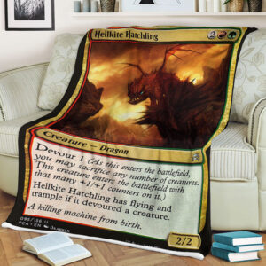Game Magic The Gathering Hellkite Hatchling Sherpa Blanket
