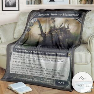 Game Magic The Gathering Korlash Heir To Blackblade Custom Soft Blanket