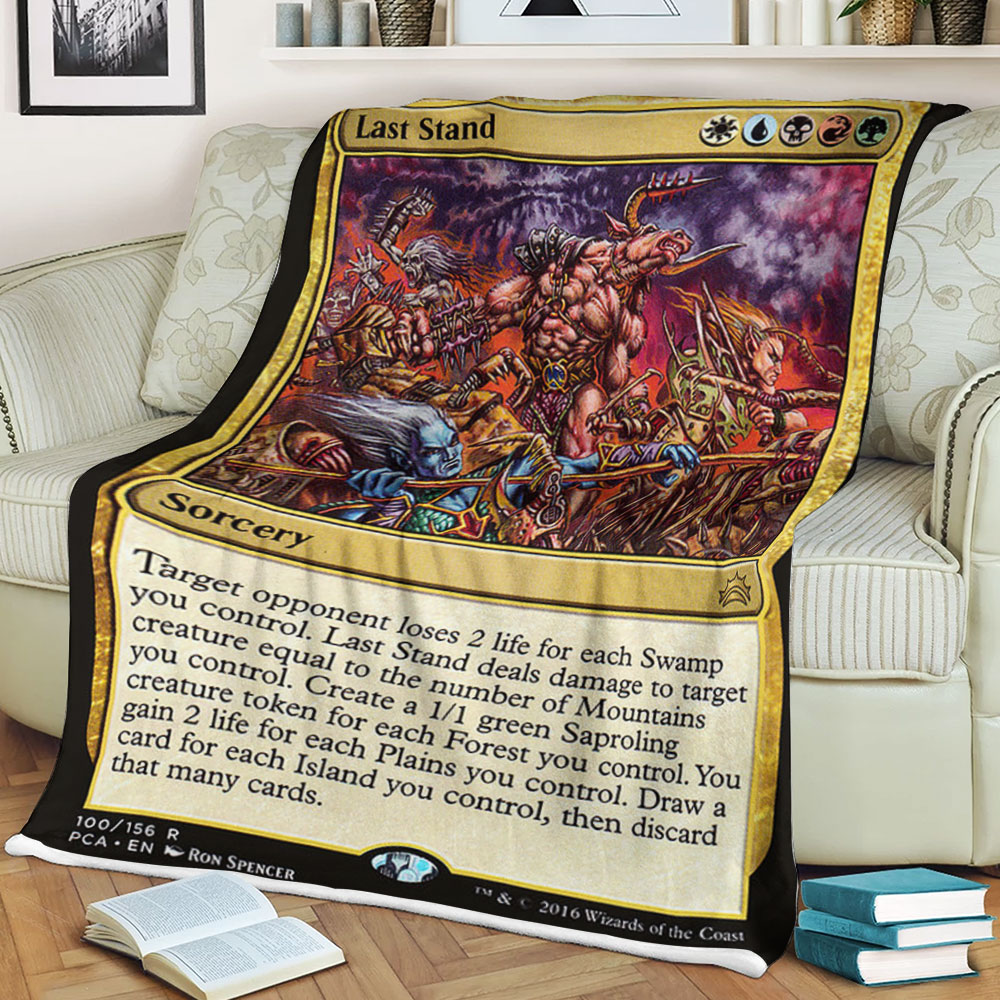 Game Magic The Gathering Last Stand Sherpa Blanket Game Magic The Gathering Last Stand Sherpa Blanket
