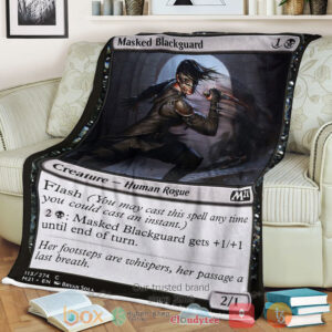Game Magic The Gathering M21 113 Masked Blackguard Fleece Blanket