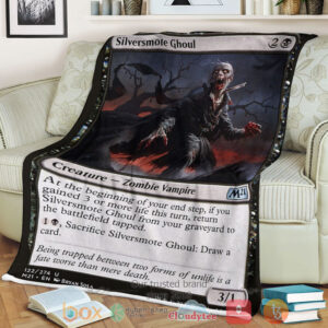 Game Magic The Gathering M21 122 Silversmote Ghoul Fleece Blanket