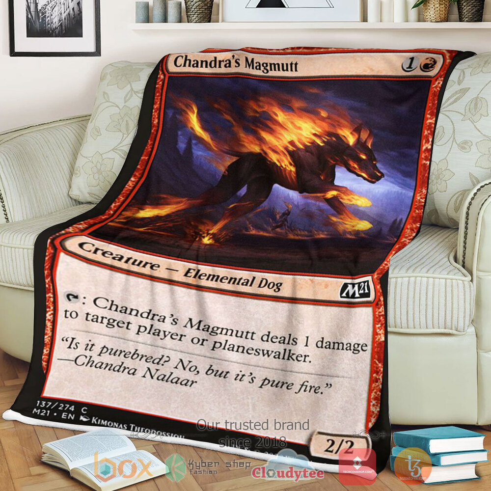 Game Magic The Gathering M21 137 Chandra S Magmutt Fleece Blanket Game Magic The Gathering M21 137 Chandra S Magmutt Fleece Blanket