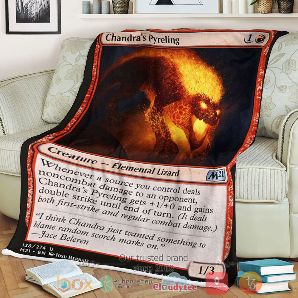 Game Magic The Gathering M21 138 Chandra S Pyreling Fleece Blanket Game Magic The Gathering M21 138 Chandra S Pyreling Fleece Blanket