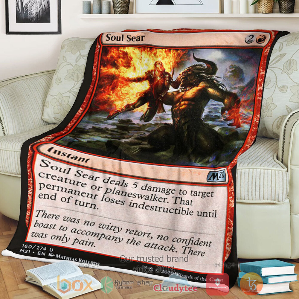 Game Magic The Gathering M21 160 Soul Sear Fleece Blanket Game Magic The Gathering M21 160 Soul Sear Fleece Blanket
