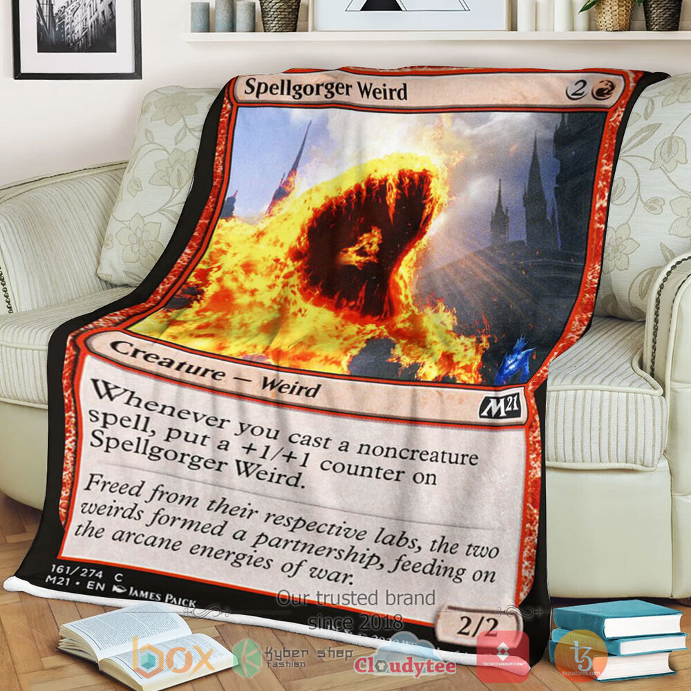 Game Magic The Gathering M21 161 Spellgorger Weird Fleece Blanket Game Magic The Gathering M21 161 Spellgorger Weird Fleece Blanket