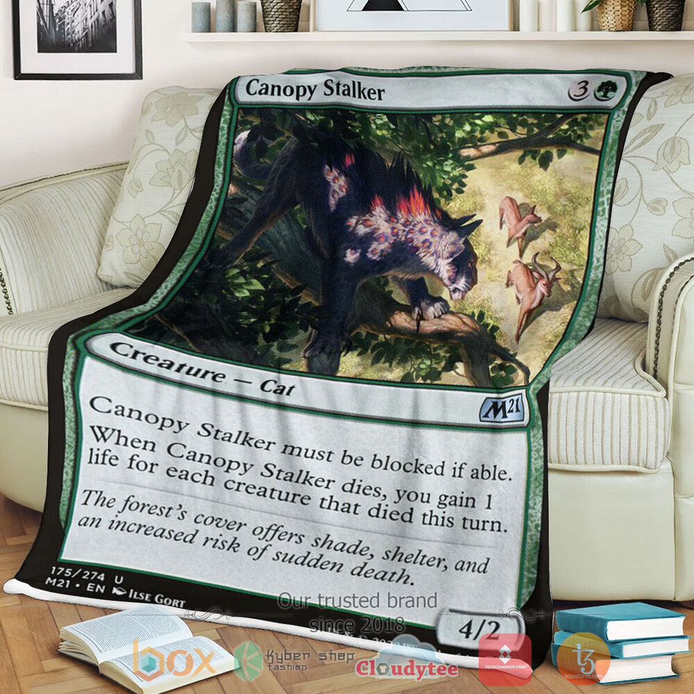 Game Magic The Gathering M21 175 Canopy Stalker Fleece Blanket Game Magic The Gathering M21 175 Canopy Stalker Fleece Blanket
