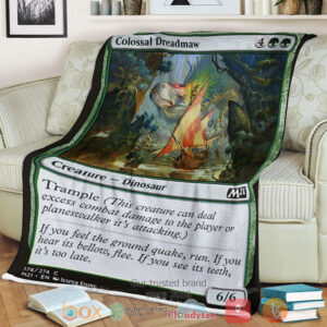 Game Magic The Gathering M21 176 Colossal Dreadmaw Fleece Blanket