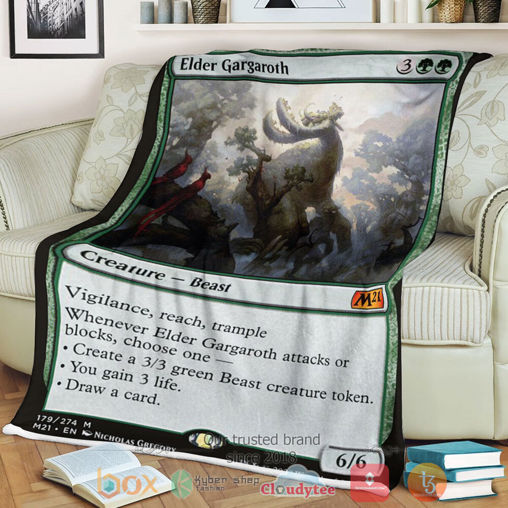 Game Magic The Gathering M21 179 Elder Gargaroth Fleece Blanket Game Magic The Gathering M21 179 Elder Gargaroth Fleece Blanket
