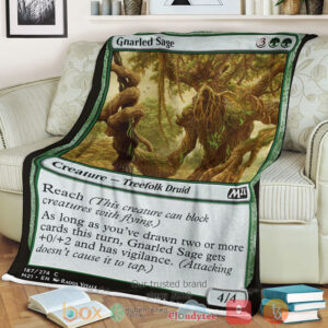Game Magic The Gathering M21 187 Gnarled Sage Fleece Blanket