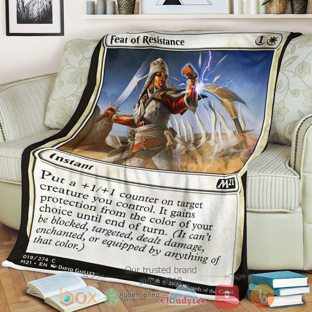 Game Magic The Gathering M21 19 Feat Of Resistance Fleece Blanket Game Magic The Gathering M21 19 Feat Of Resistance Fleece Blanket