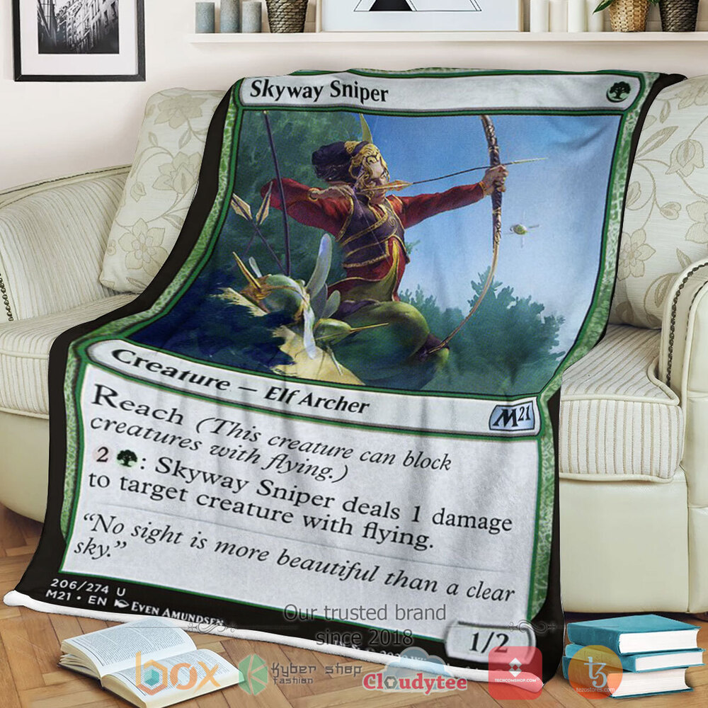 Game Magic The Gathering M21 206 Skyway Sniper Fleece Blanket Game Magic The Gathering M21 206 Skyway Sniper Fleece Blanket