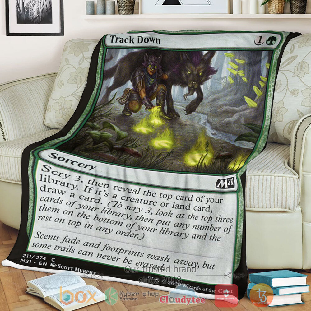 Game Magic The Gathering M21 211 Track Down Fleece Blanket Game Magic The Gathering M21 211 Track Down Fleece Blanket
