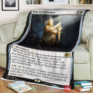 Game Magic The Gathering M21 23 Idol Of Endurance Fleece Blanket