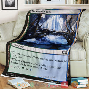 Game Magic The Gathering M21 257 Thornwood Falls Fleece Blanket