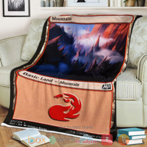 Game Magic The Gathering M21 271 Mountain Fleece Blanket