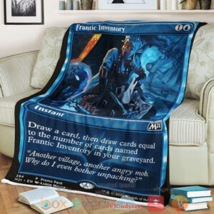 Game Magic The Gathering M21 394 Frantic Inventory Fleece Blanket