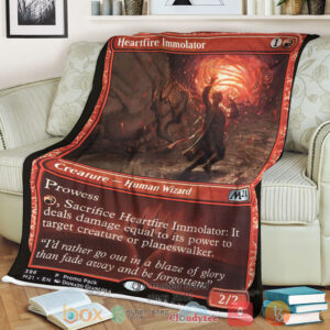 Game Magic The Gathering M21 396 Heartfire Immolator Fleece Blanket