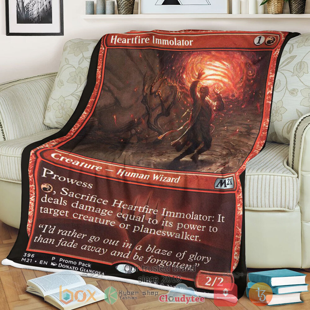 Game Magic The Gathering M21 396 Heartfire Immolator Fleece Blanket Game Magic The Gathering M21 396 Heartfire Immolator Fleece Blanket