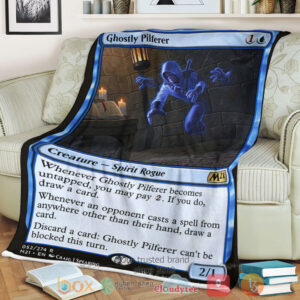 Game Magic The Gathering M21 52 Ghostly Pilferer Fleece Blanket