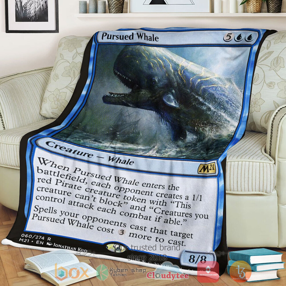 Game Magic The Gathering M21 60 Pursued Whale Fleece Blanket Game Magic The Gathering M21 60 Pursued Whale Fleece Blanket