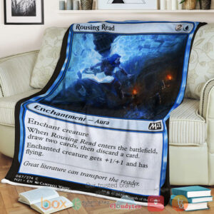 Game Magic The Gathering M21 67 Rousing Read Fleece Blanket