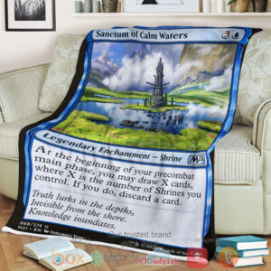 Game Magic The Gathering M21 68 Sanctum Of Calm Waters Fleece Blanket