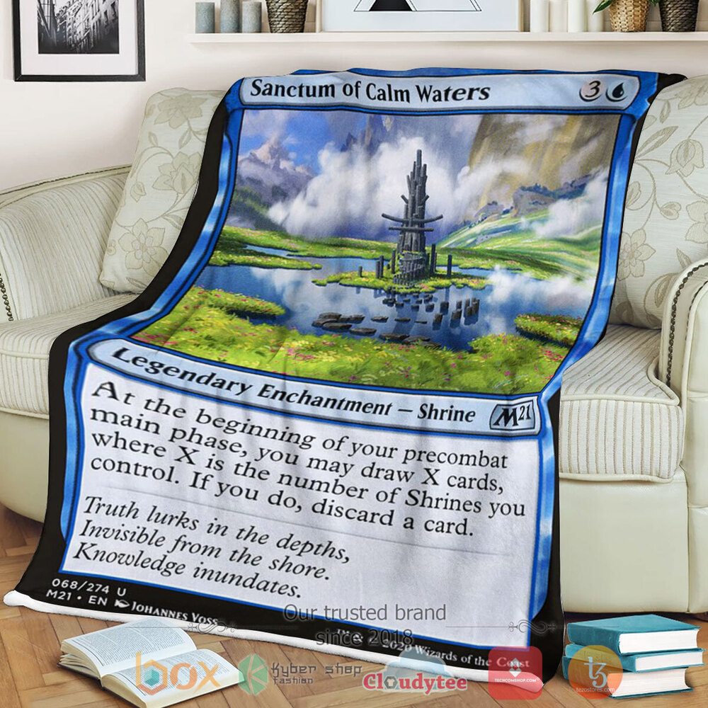 Game Magic The Gathering M21 68 Sanctum Of Calm Waters Fleece Blanket Game Magic The Gathering M21 68 Sanctum Of Calm Waters Fleece Blanket