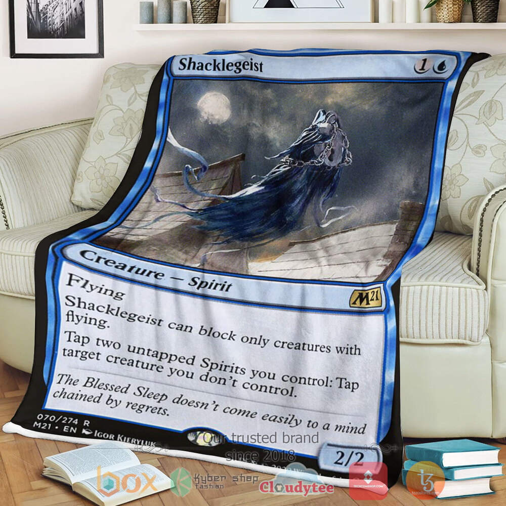 Game Magic The Gathering M21 70 Shacklegeist Fleece Blanket Game Magic The Gathering M21 70 Shacklegeist Fleece Blanket