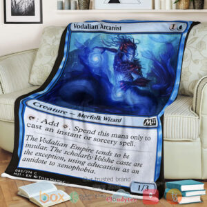 Game Magic The Gathering M21 83 Vodalian Arcanist Fleece Blanket