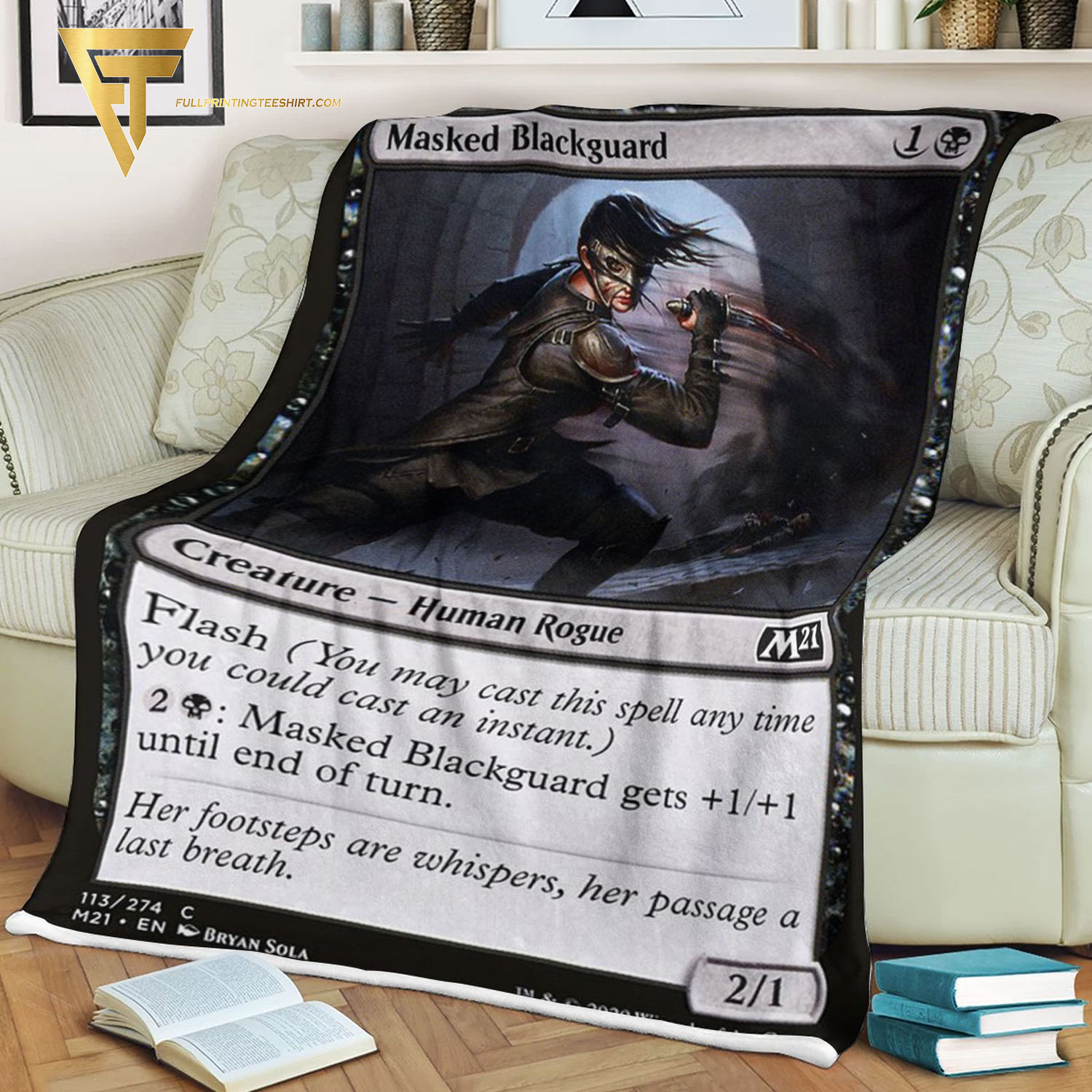 Game Magic The Gathering Masked Blackguard Blanket Game Magic The Gathering Masked Blackguard Blanket