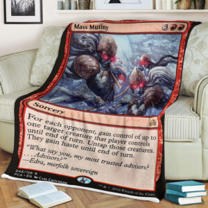 Game Magic The Gathering Mass Mutiny Sherpa Blanket
