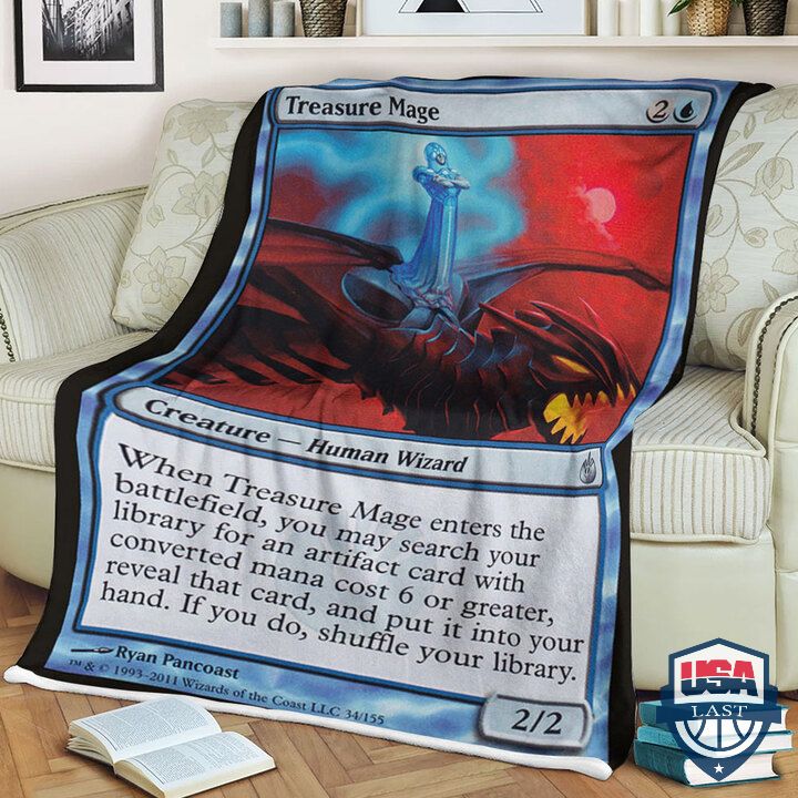 Game Magic The Gathering Mbs 34 Treasure Mage Quilt Blanket Game Magic The Gathering Mbs 34 Treasure Mage Quilt Blanket