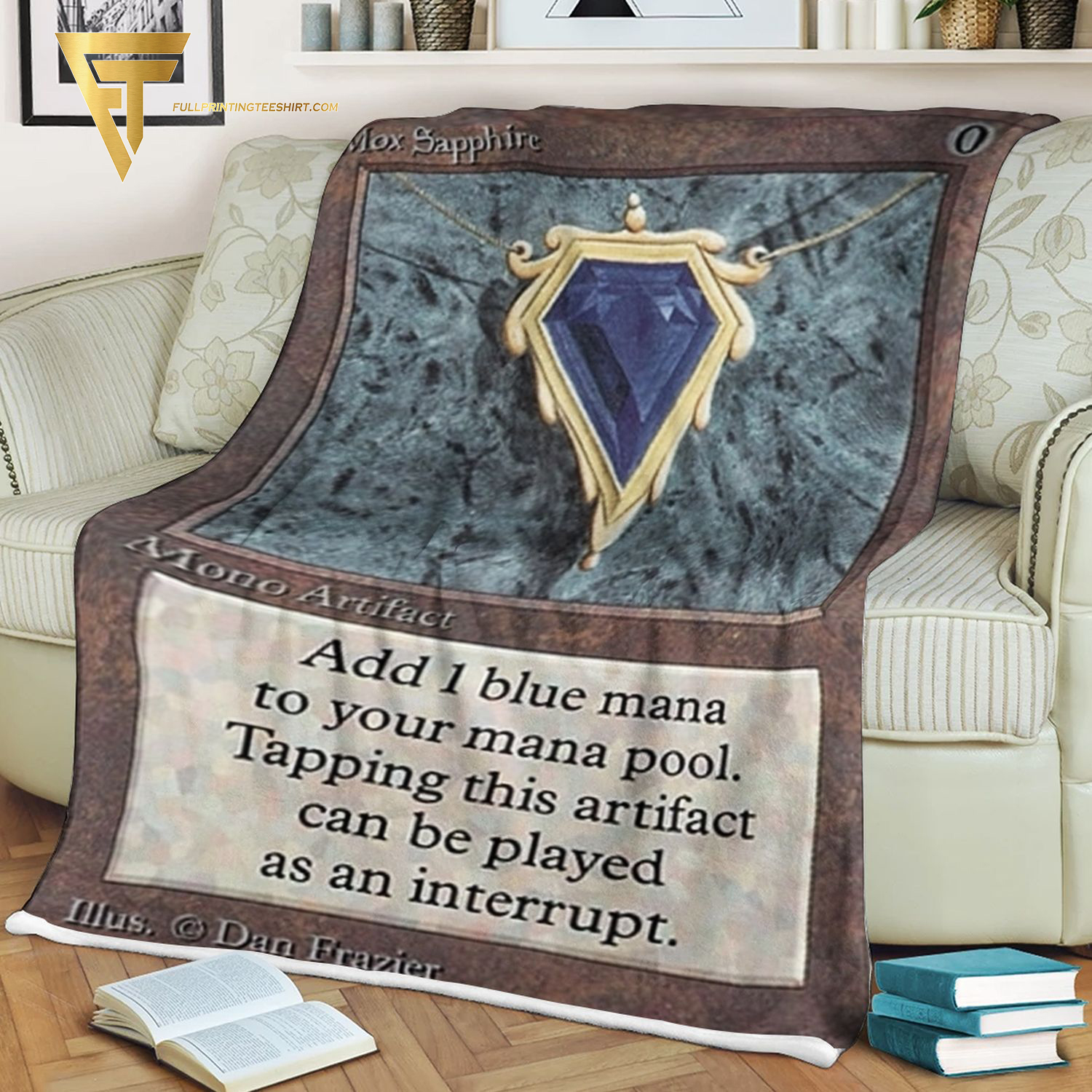 Game Magic The Gathering Mox Sapphire Blanket Game Magic The Gathering Mox Sapphire Blanket