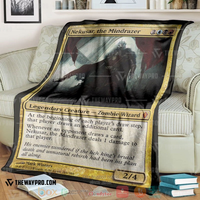 Game Magic The Gathering Nekusar The Mindrazer Soft Blanket Game Magic The Gathering Nekusar The Mindrazer Soft Blanket