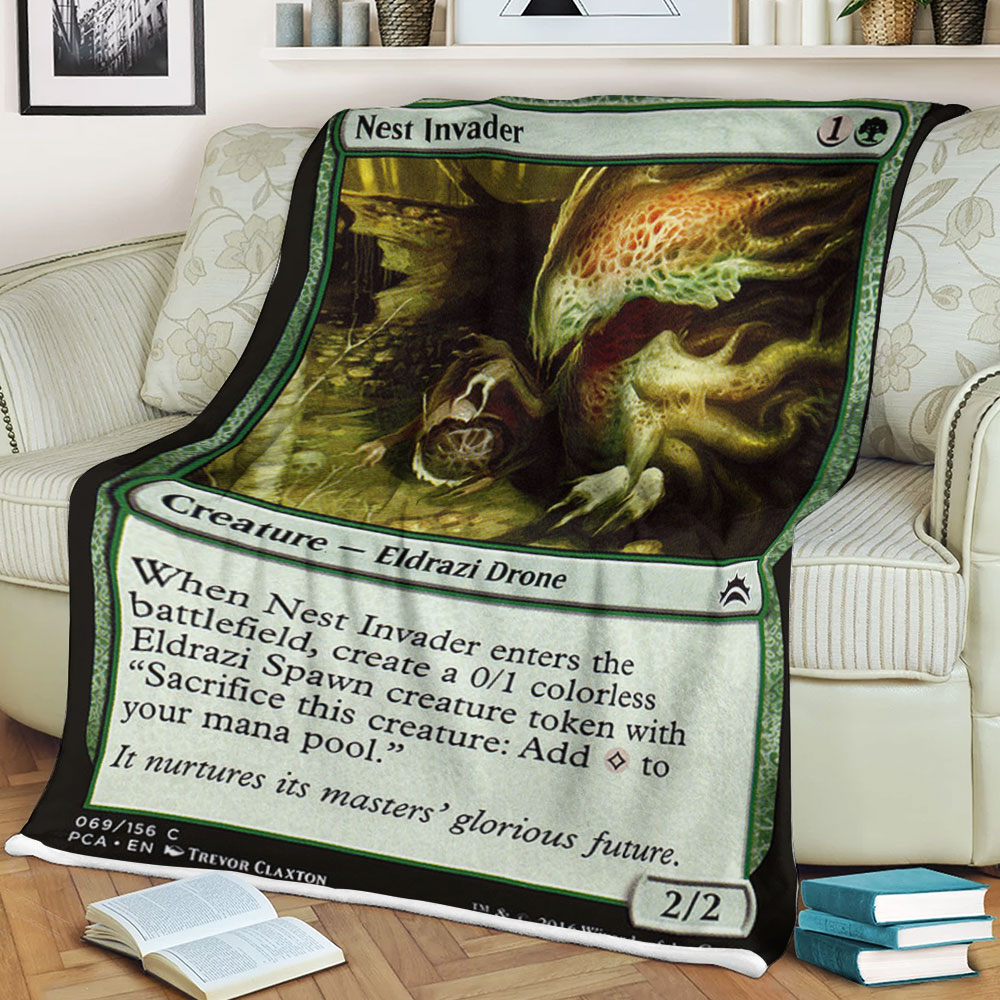 Game Magic The Gathering Nest Invader Sherpa Blanket Game Magic The Gathering Nest Invader Sherpa Blanket