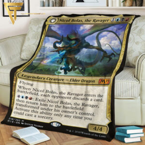 Game Magic The Gathering Nicol Bolas The Ravager All Over Print Blanket