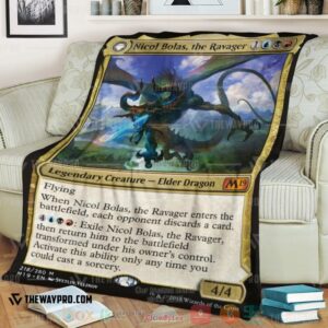 Game Magic The Gathering Nicol Bolas The Ravager Soft Blanket