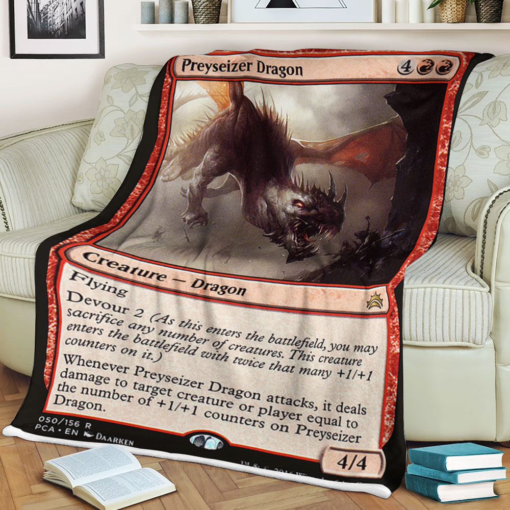 Game Magic The Gathering Preyseizer Dragon Sherpa Blanket Game Magic The Gathering Preyseizer Dragon Sherpa Blanket