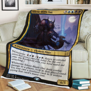 Game Magic The Gathering Silent Blade Oni Sherpa Blanket
