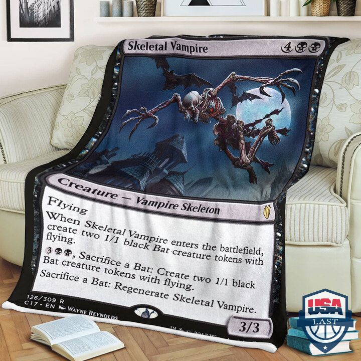 Game Magic The Gathering Skeletal Vampire Quilt Blanket Game Magic The Gathering Skeletal Vampire Quilt Blanket