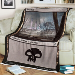 Game Magic The Gathering Swamp Sherpa Blanket 2