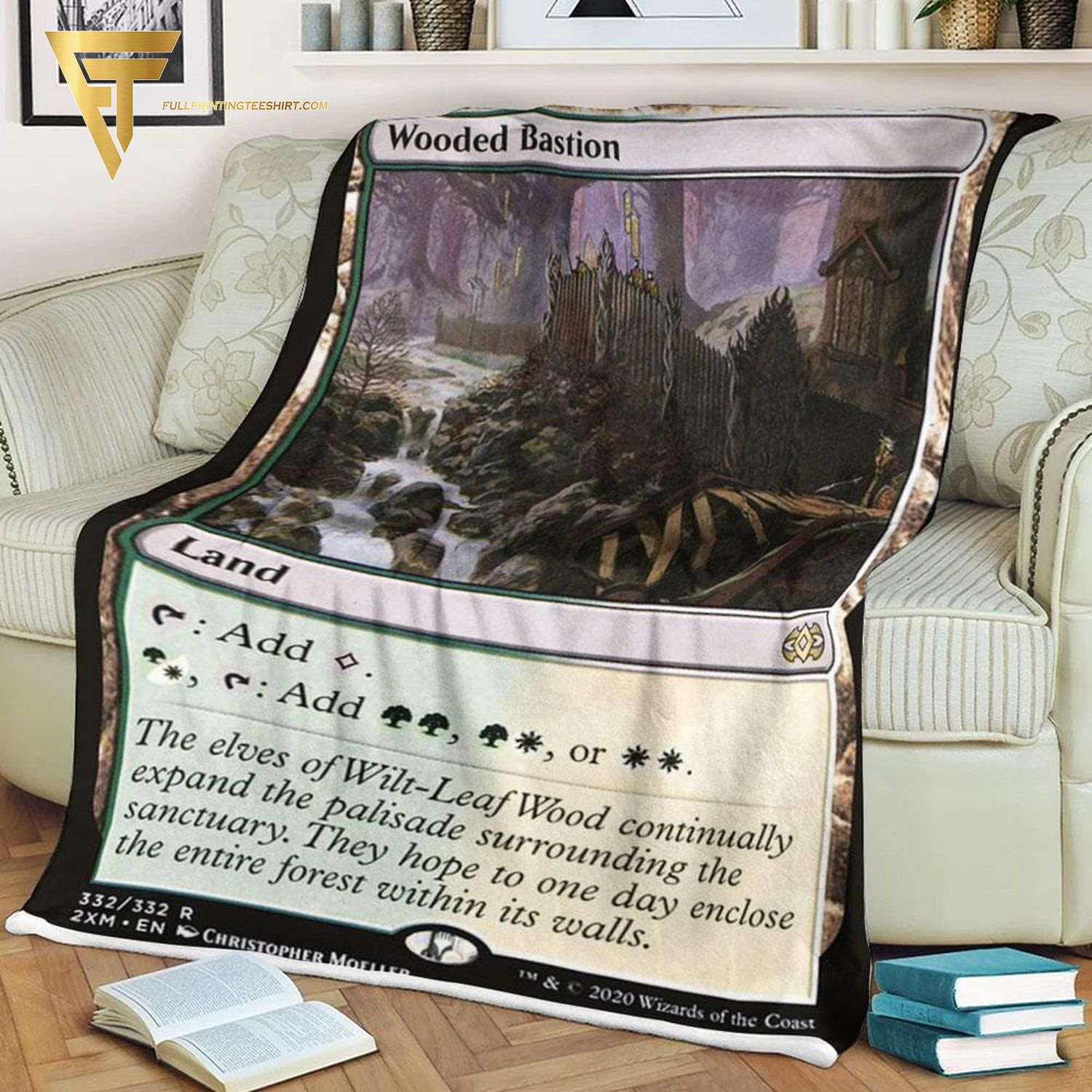 Game Magic The Gathering Wooded Bastion Blanket Game Magic The Gathering Wooded Bastion Blanket