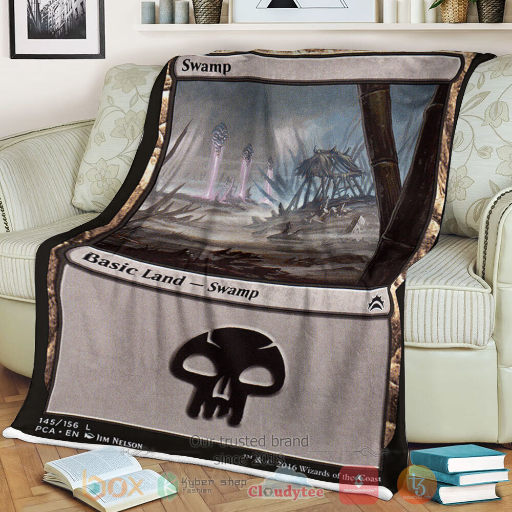 Game Mtg 145 Swamp Sherpa Blanket Game Mtg 145 Swamp Sherpa Blanket