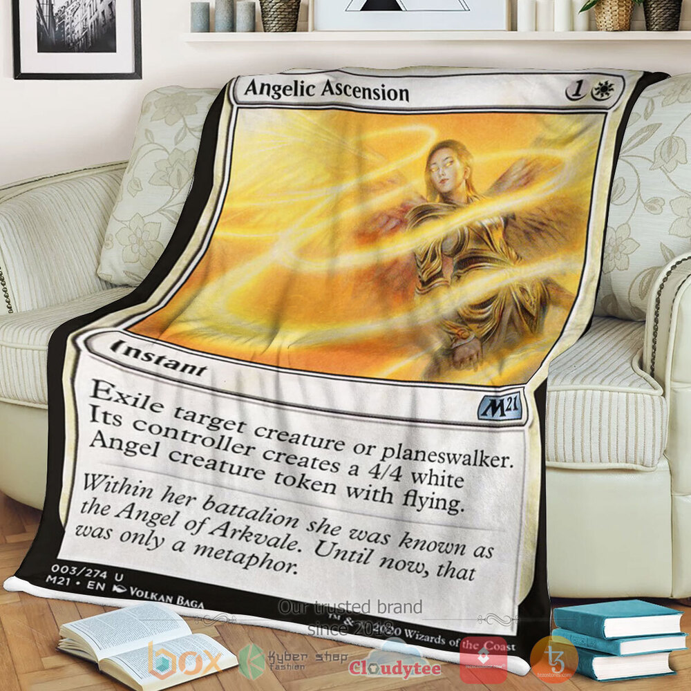 Game Mtg Angelic Ascension Fleece Blanket Game Mtg Angelic Ascension Fleece Blanket