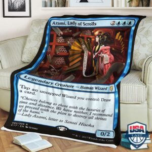 Game Mtg Azami Lady Of Scrolls Fleece Blanket