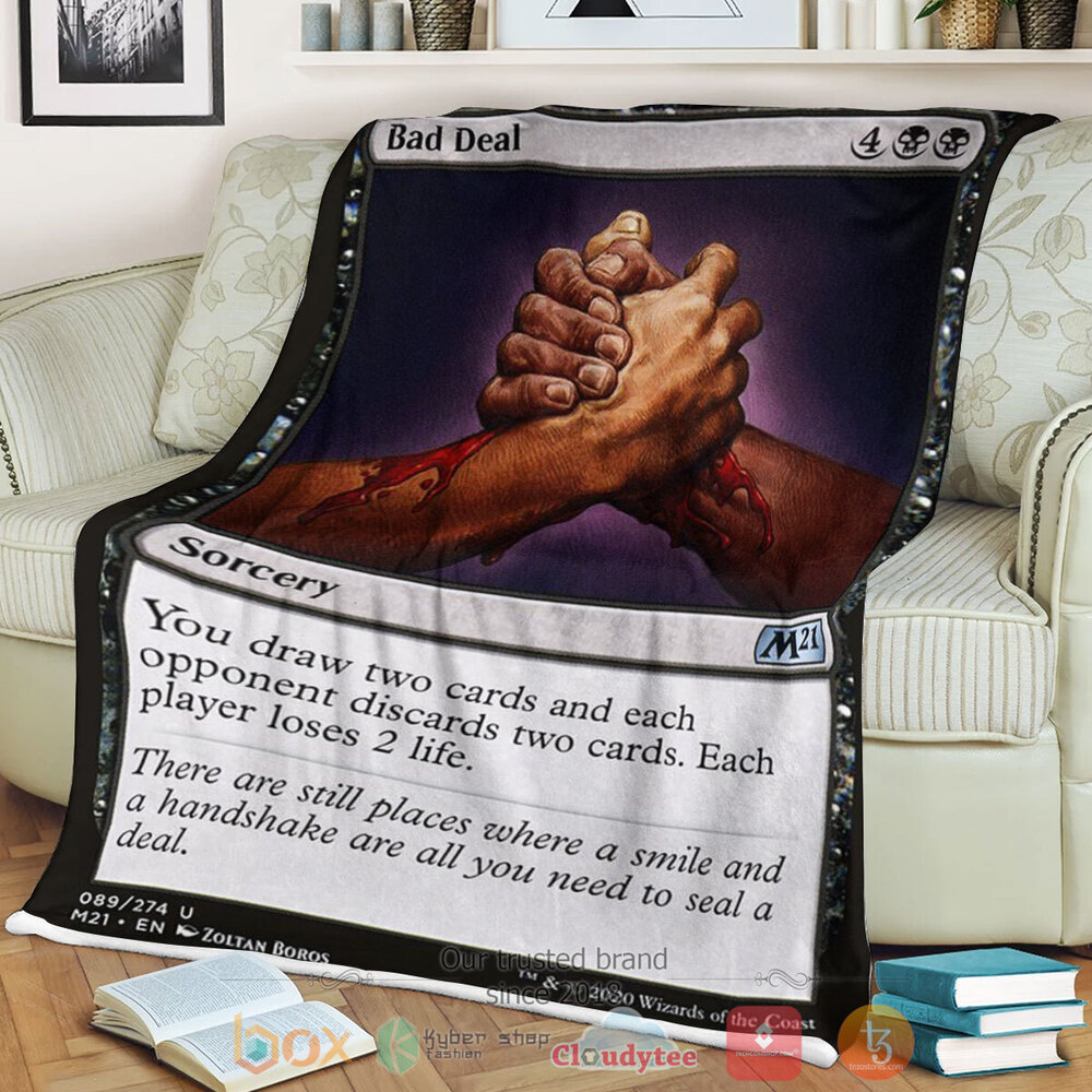 Game Mtg Bad Deal Fleece Blanket Game Mtg Bad Deal Fleece Blanket