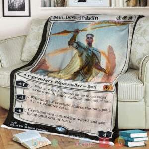Game Mtg Basri Devoted Paladin Fleece Blanket