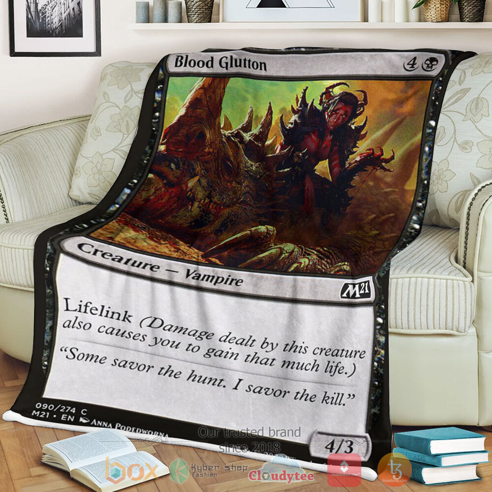 Game Mtg Blood Glutton Fleece Blanket Game Mtg Blood Glutton Fleece Blanket