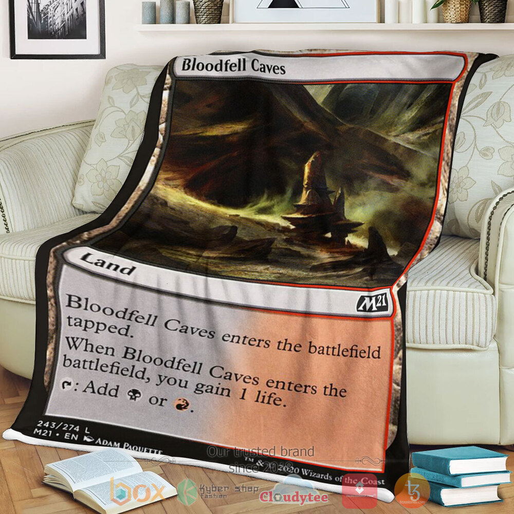 Game Mtg Bloodfell Caves Fleece Blanket Game Mtg Bloodfell Caves Fleece Blanket